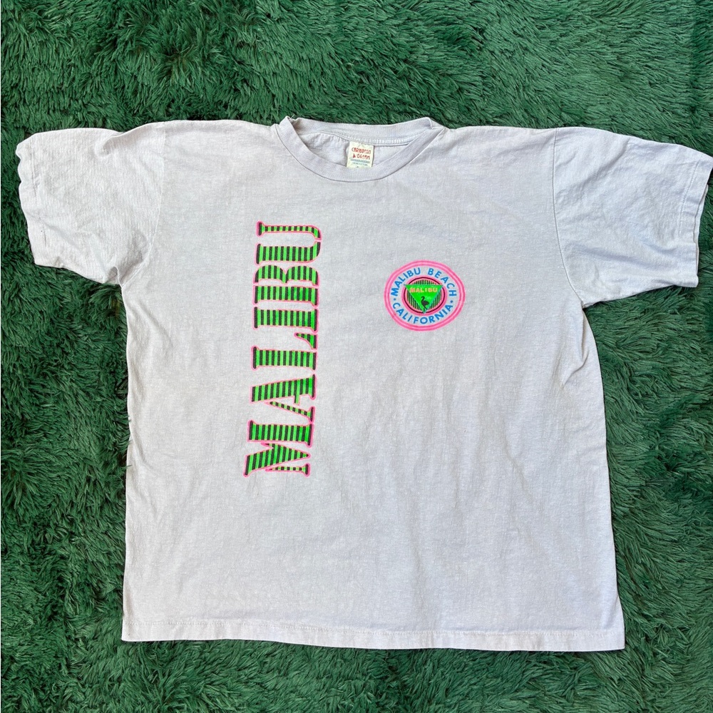 Vintage 80s/90s XL Malibu California Single Stitch T Shirt